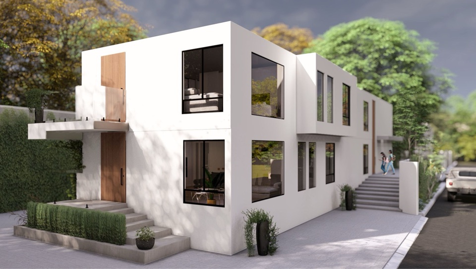 Modern two-story new construction home design